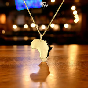 Gold Africa Pendant