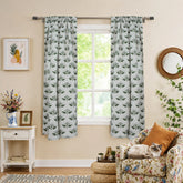 Chahat Handmade Block Print Floral Linen Curtains