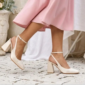 Madison Ivory Block Heels