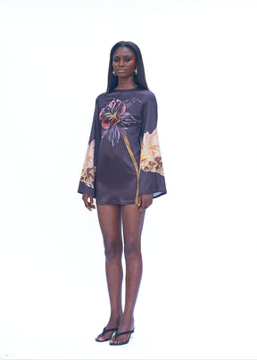SISI DRESS- BROWN MAGNOLIA
