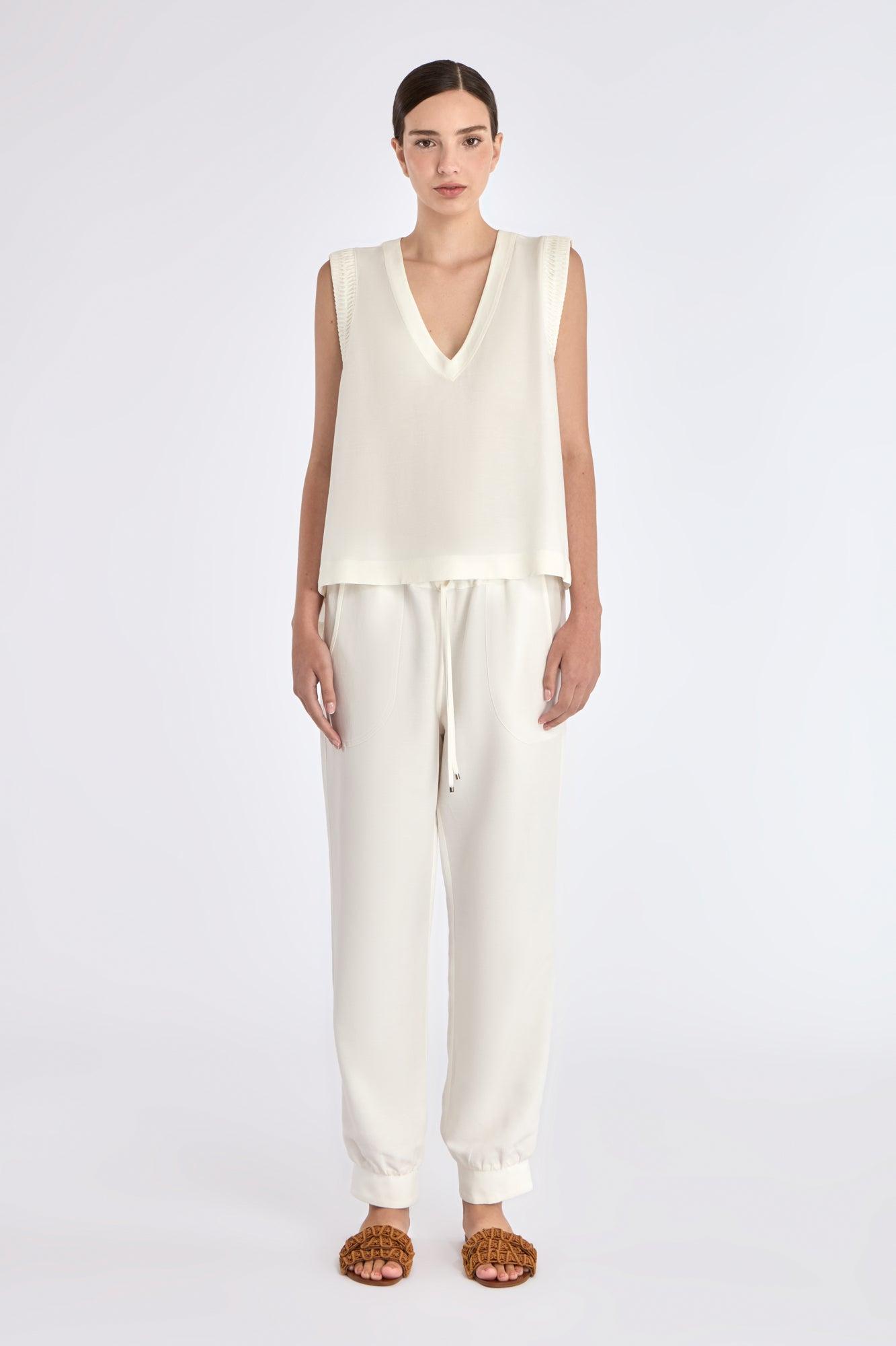 Valencia Drawstring Hem Blouse