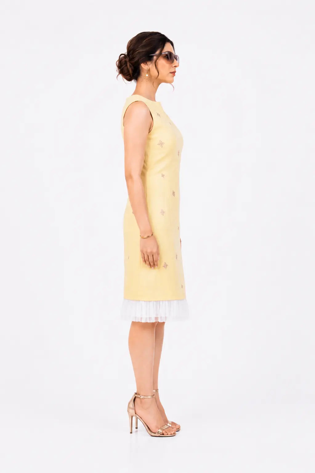 Sparkle Shift Dress - Baby Yellow