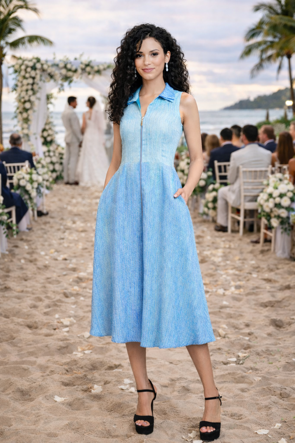 Double Collar Ombre Dress