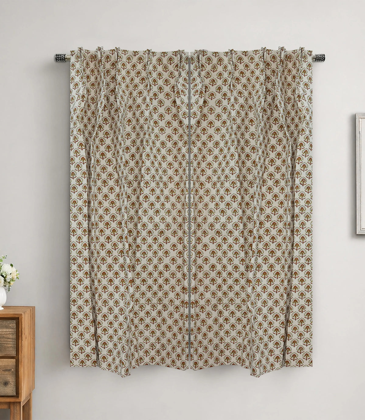 Gurukul Handmade Block Print Cotton Curtain