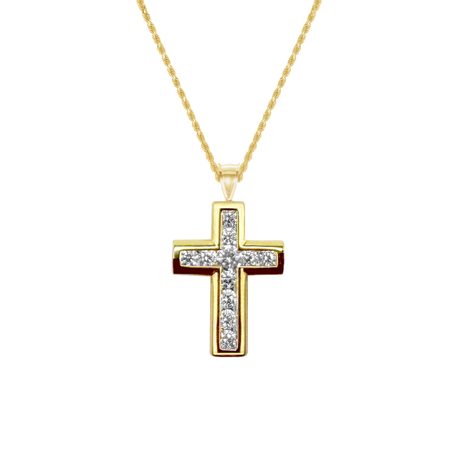 Pave Cross Pendant Necklace