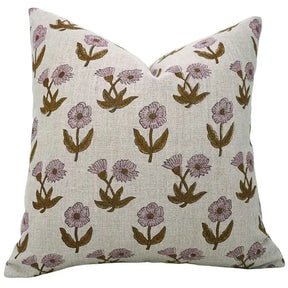 Handcrafted Block Print Boho Thick Linen Pillow Cover- Kirti