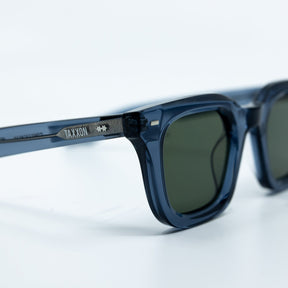 Zid Sunglasses with Onyx Frame & Green Lens