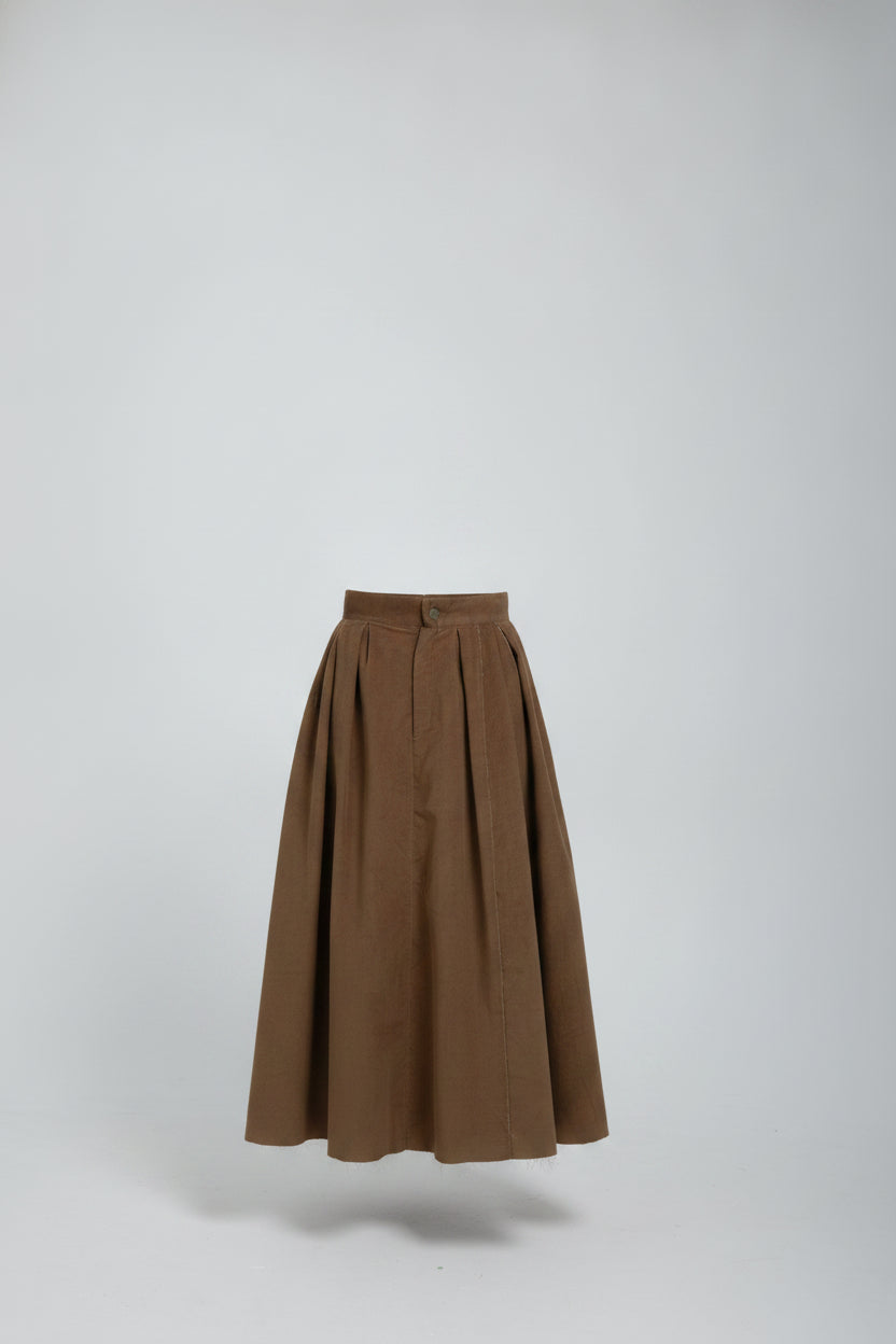 Amba Pleated Lurex Skirt