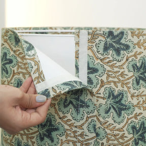 Artisan Pure Linen Block Printed Fabric Lampshade – Pushp Samitha