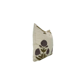 Hand Block Crafted Block Print Linen Blend Pillow Cover - Badshah
