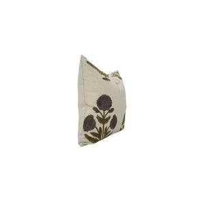 Hand Block Crafted Block Print Linen Blend Pillow Cover - Badshah