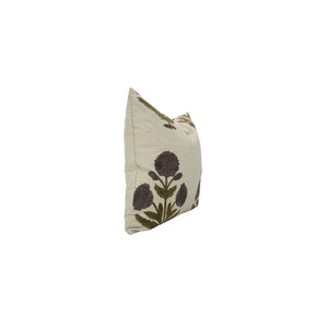 Hand Block Crafted Block Print Linen Blend Pillow Cover - Badshah