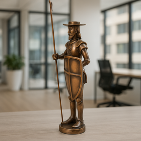 Don Quixote Sculpture in Copper — Handcrafted Statement Piece
