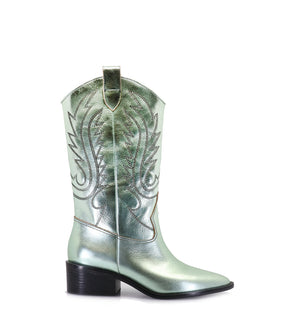 Shimmering Green Texan Boots Mest