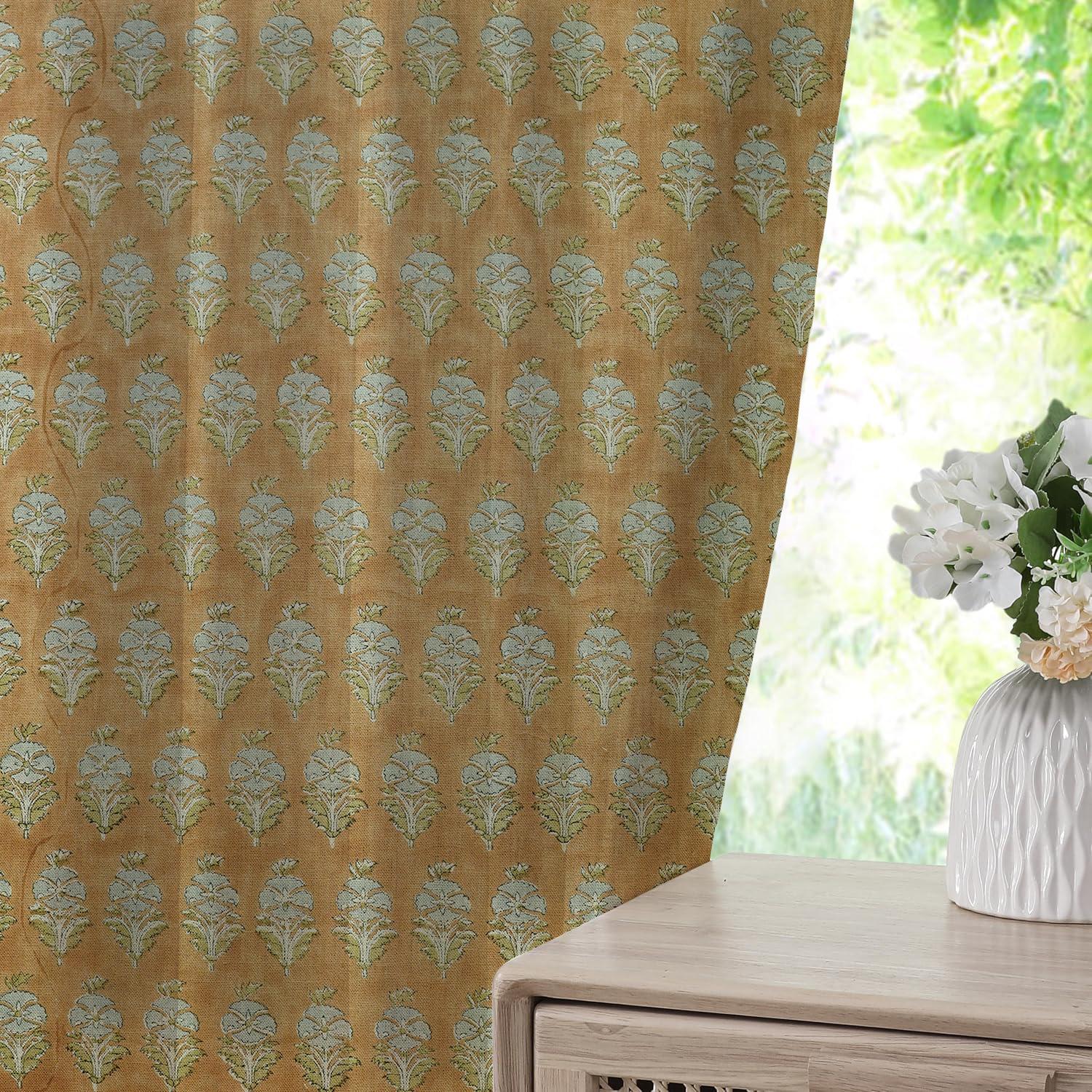 Modern Design Pure Linen Pleated Curtain - Mor Mukut