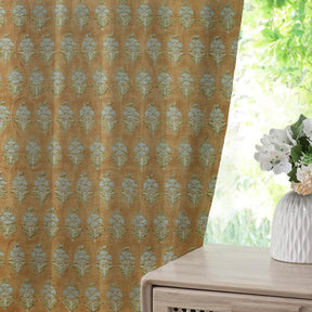 Modern Design Pure Linen Pleated Curtain - Mor Mukut