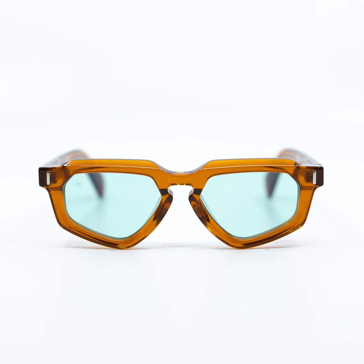 Avitio Sunglasses with Amber Frame & Aqua Lens