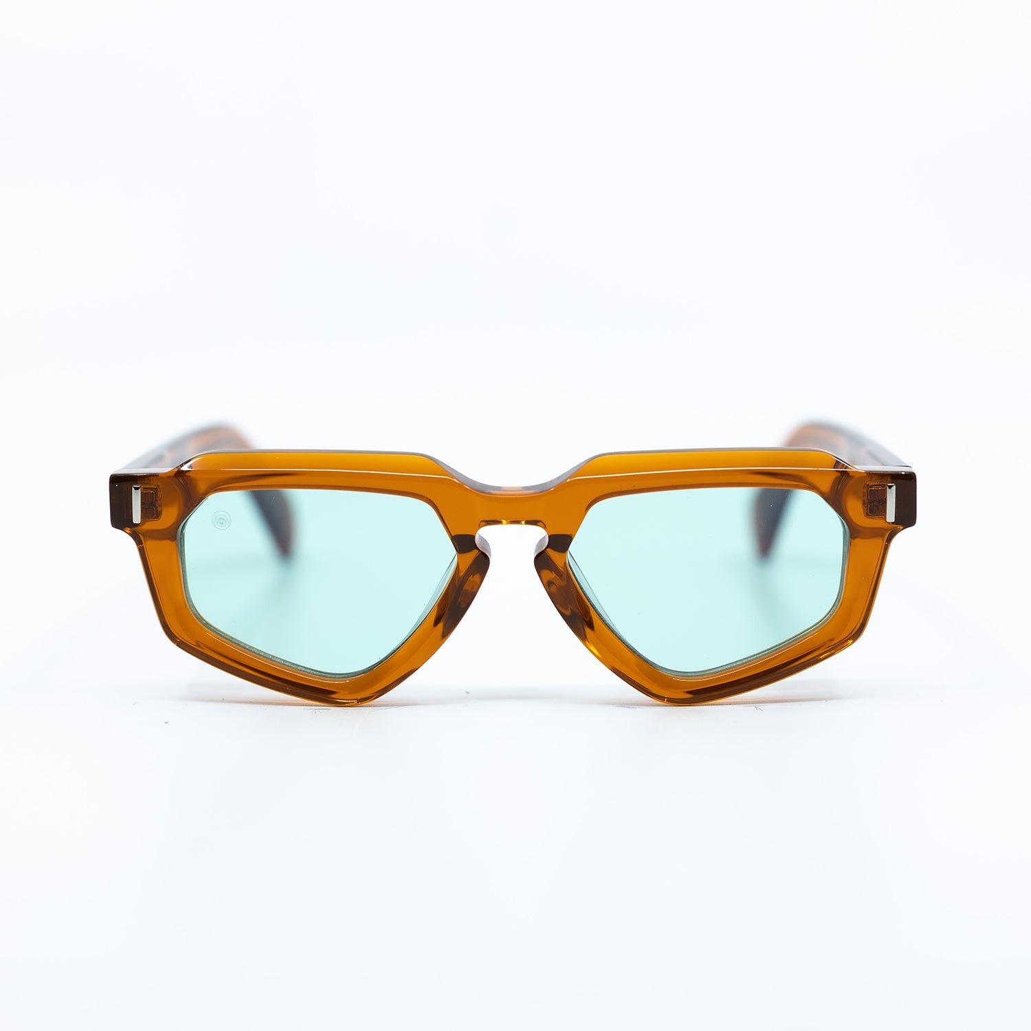Avitio Sunglasses with Amber Frame & Aqua Lens