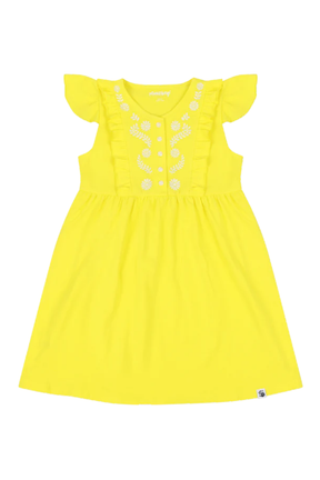 Mixed Up Clothing Girls Vestito Dress - Blazing Yellow