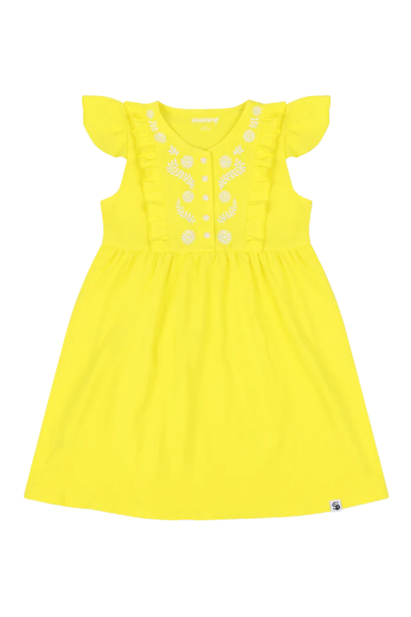 Mixed Up Clothing Girls Vestito Dress - Blazing Yellow