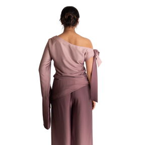 Asymmetric Tie Sleeve Top