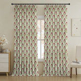 Elegant Print Pure Linen Window Curtain - Rishi