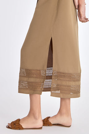 Cameron Artisan Embroidered Dress | Taupe