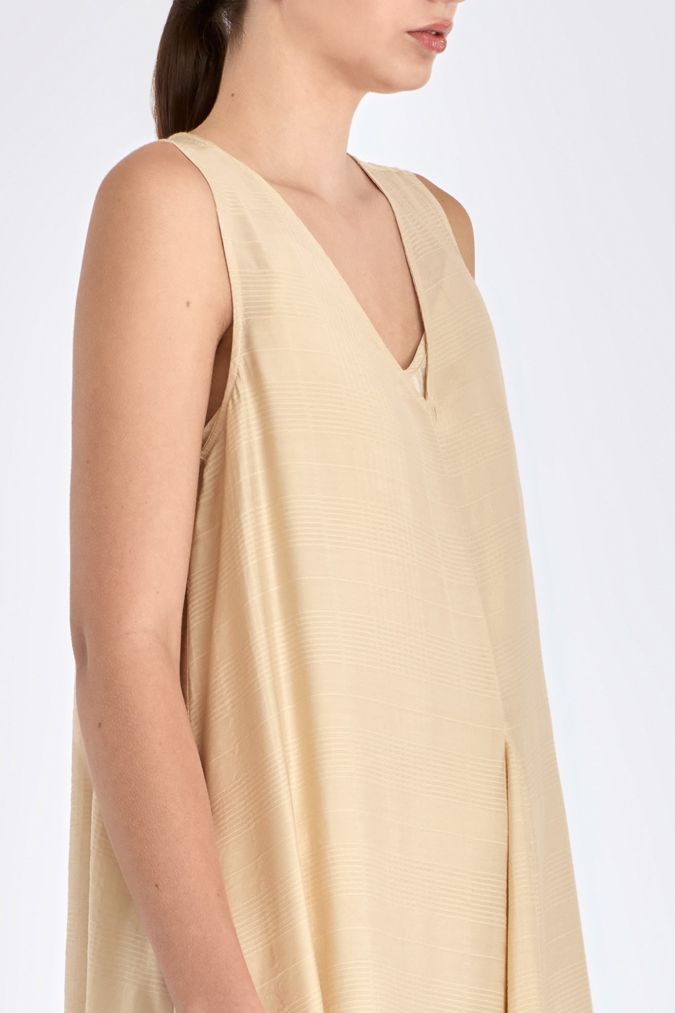 Lenox Godet Dress | Vanilla