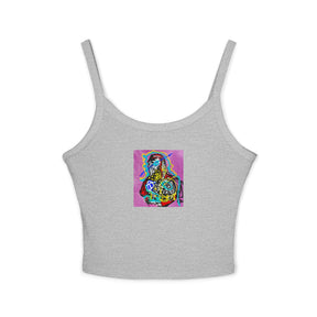 Colorful Art-Inspired Women's Spaghetti Strap Tank Top, Summer Fashion, Festival Wear, Perfect for Casual Outings, Gift for Art [...]