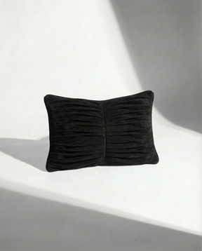 Pleated Cotton Suede Pillow
