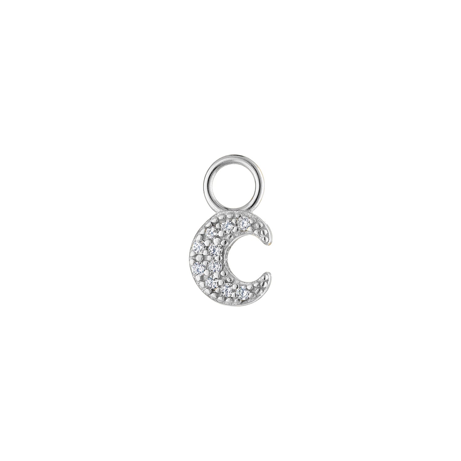 Moon Flatback Stud Earring in Gold or Silver