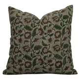 Vintage Hand Block Print Thick Linen Pillow Cover- Mandakini