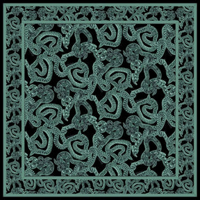 Silk Serpent Noir Scarf
