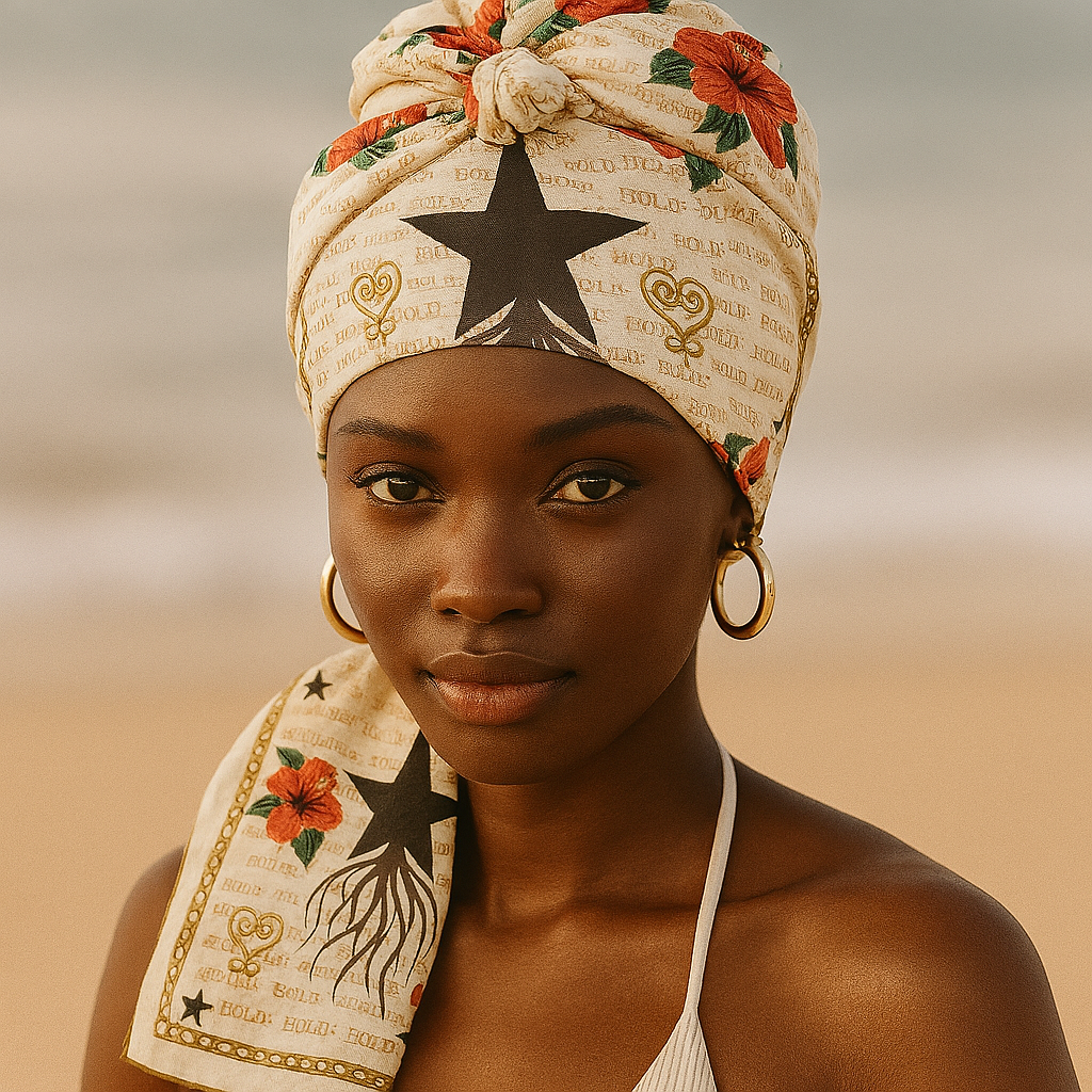 African Diaspora Return to Bloom 100% Silk Scarf