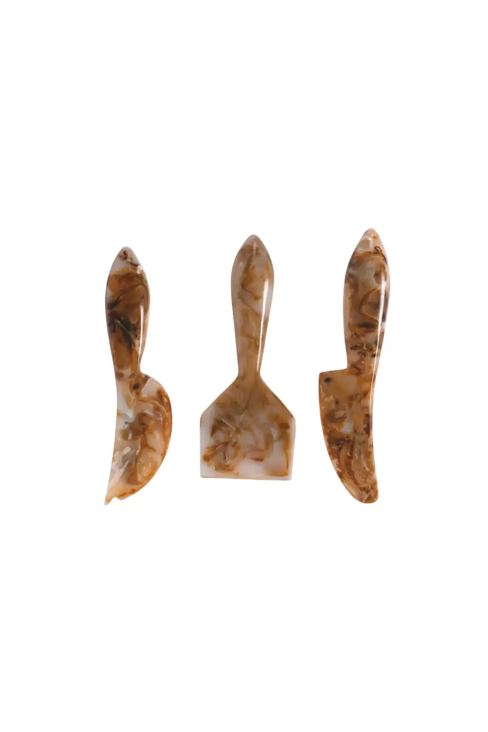 Resin Cheese Knife, Brown (set Of 3)  - 6 Inches
