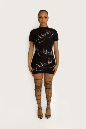 “Tia Adeola” Logo Mini Dress