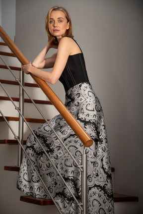 Dull Corset Column Dress