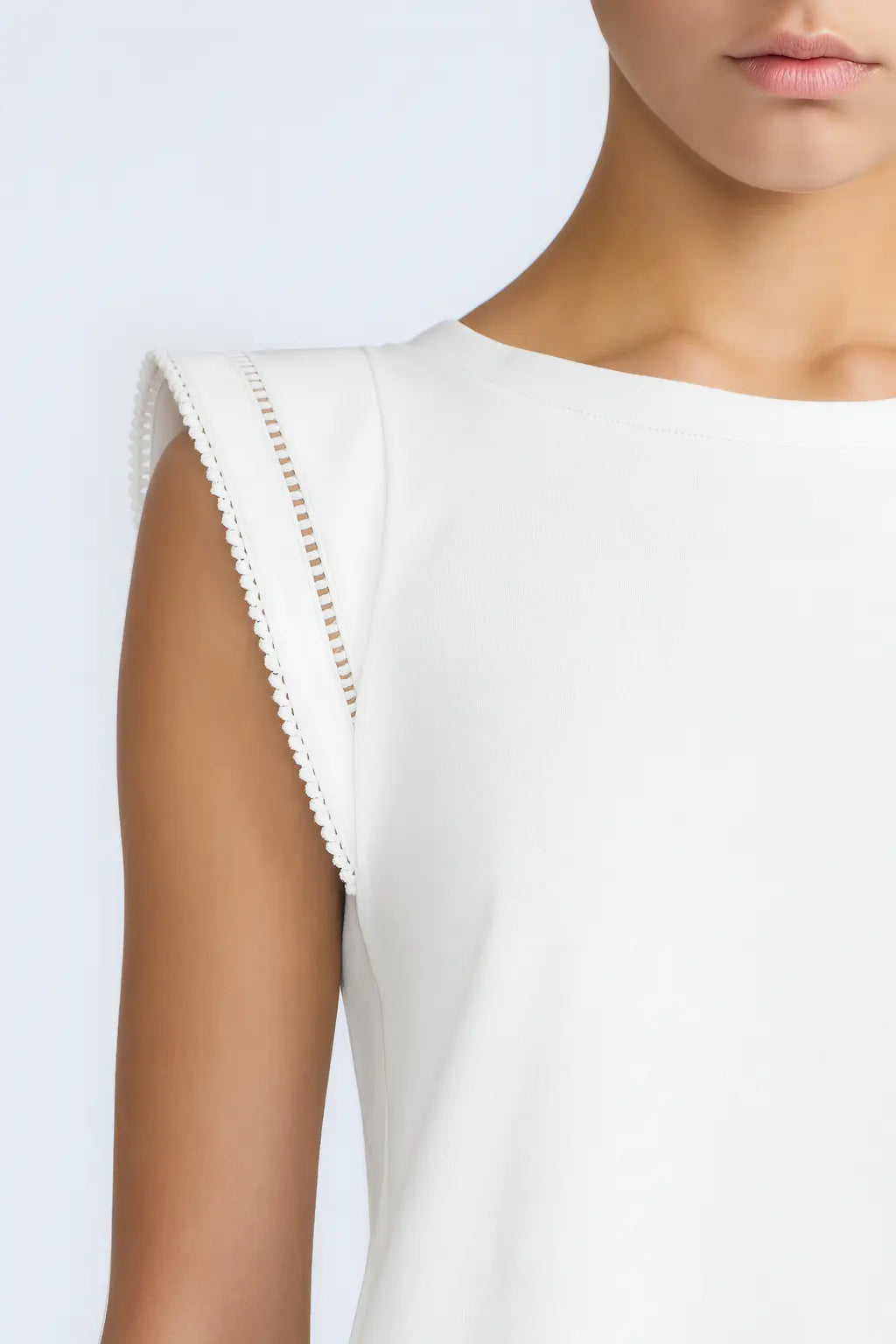 Regina Pima Cotton Knit Top | White