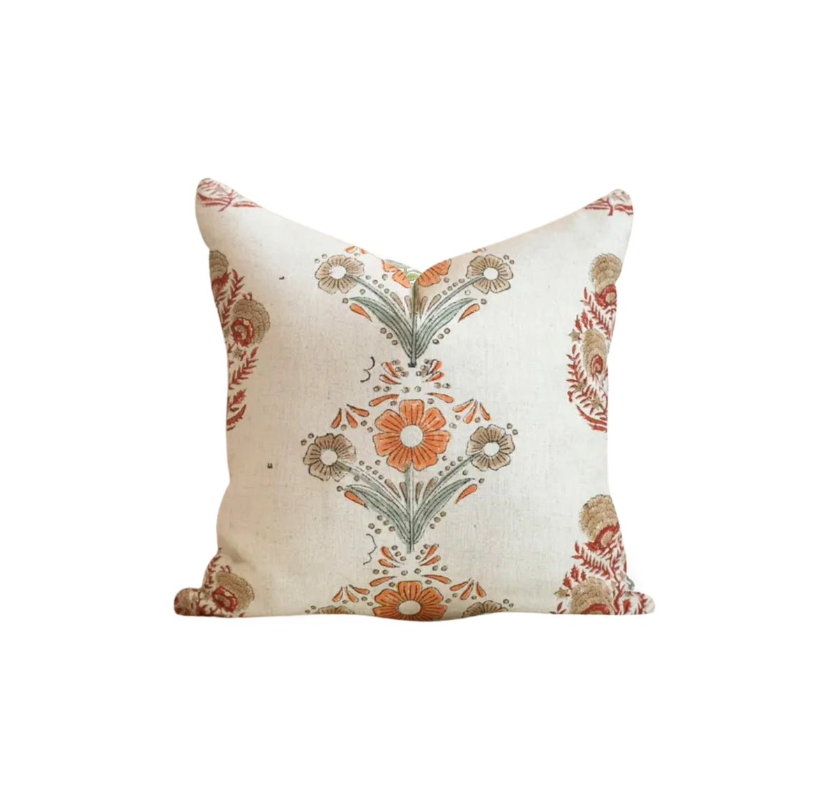 Natural Hand Block Printed Desgin Viscose Linen Pillow Cover - Vanshika Mohini