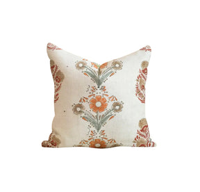 Natural Hand Block Printed Desgin Viscose Linen Pillow Cover - Vanshika Mohini