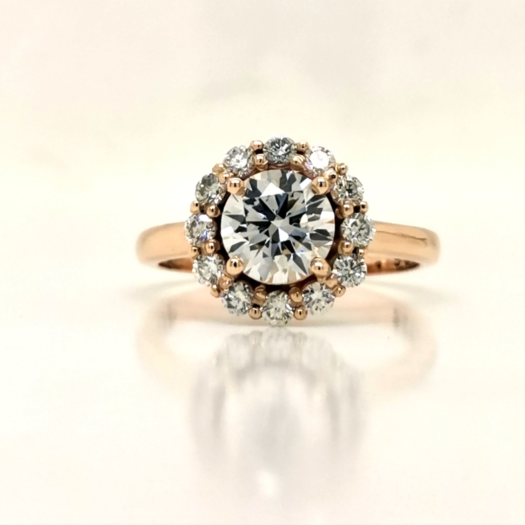 Gold Precious Diamond Cluster Ring