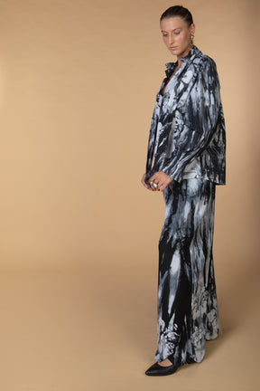 FRIDA, wide-leg batik trousers