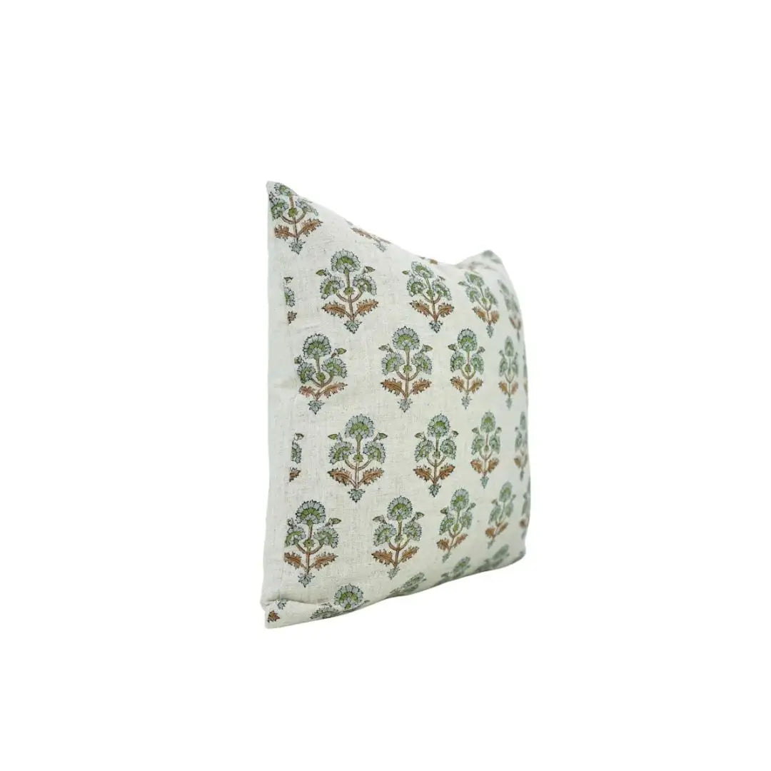 Unique Hand Made Block Print Viscose Linen Pillow Cover- Traffic Light