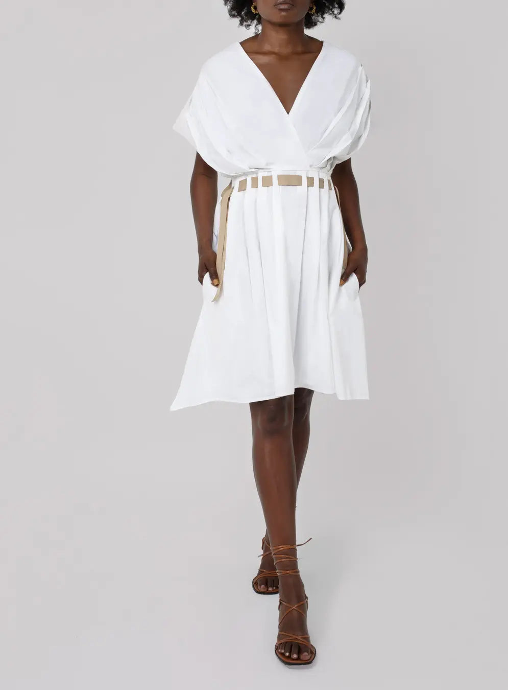Amma Poplin Ribbon Dress