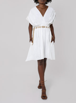 Amma Poplin Ribbon Dress