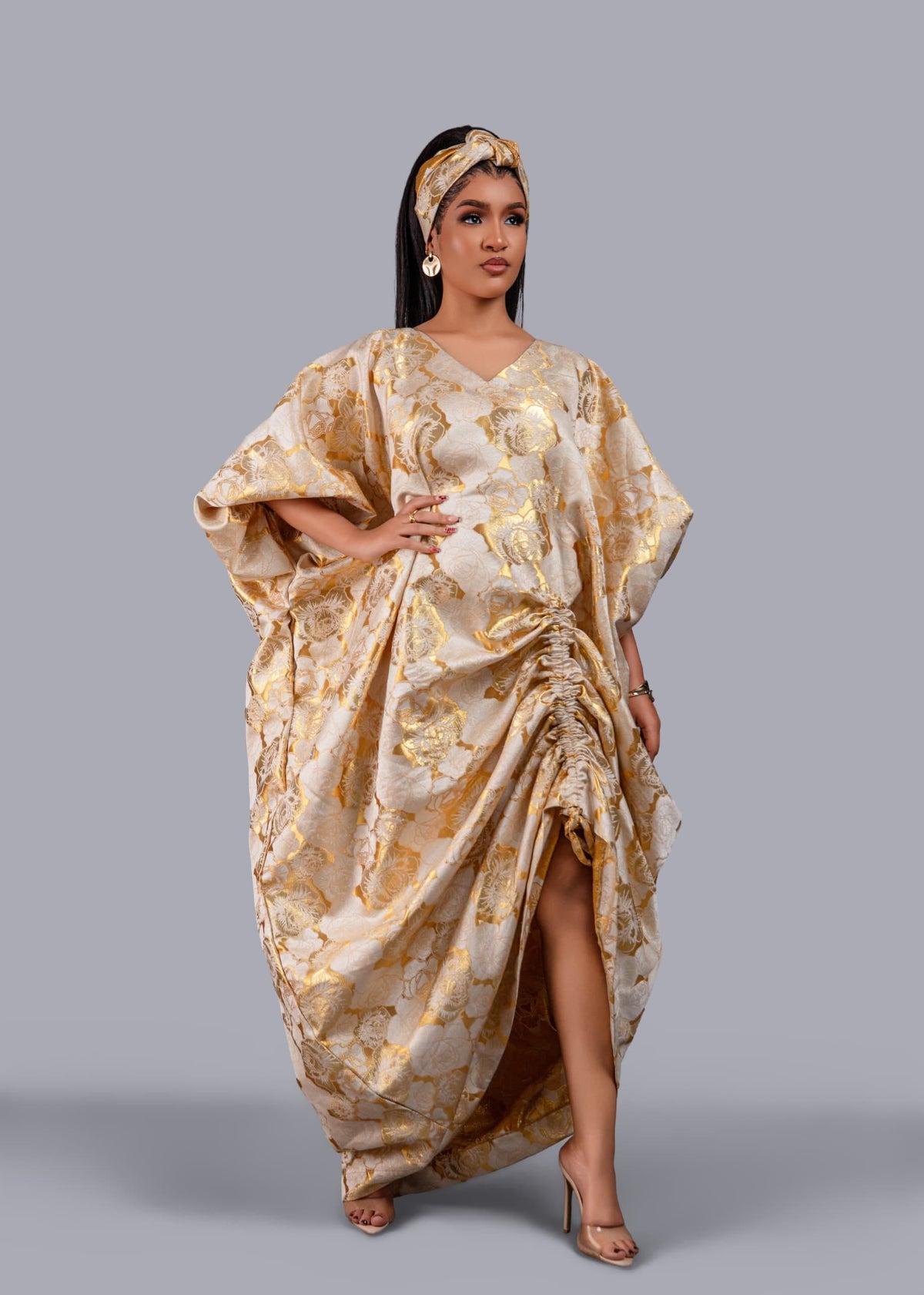 Mukutu Gold Damask Boubou