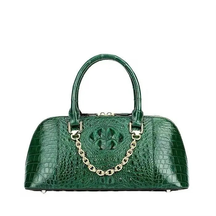 Luxe Artisanal Crocodile Leather Handbag | An Heirloom of Elegance