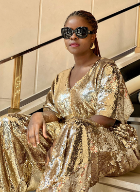 Wide Leg Sequin Palazzo Jumpsuit