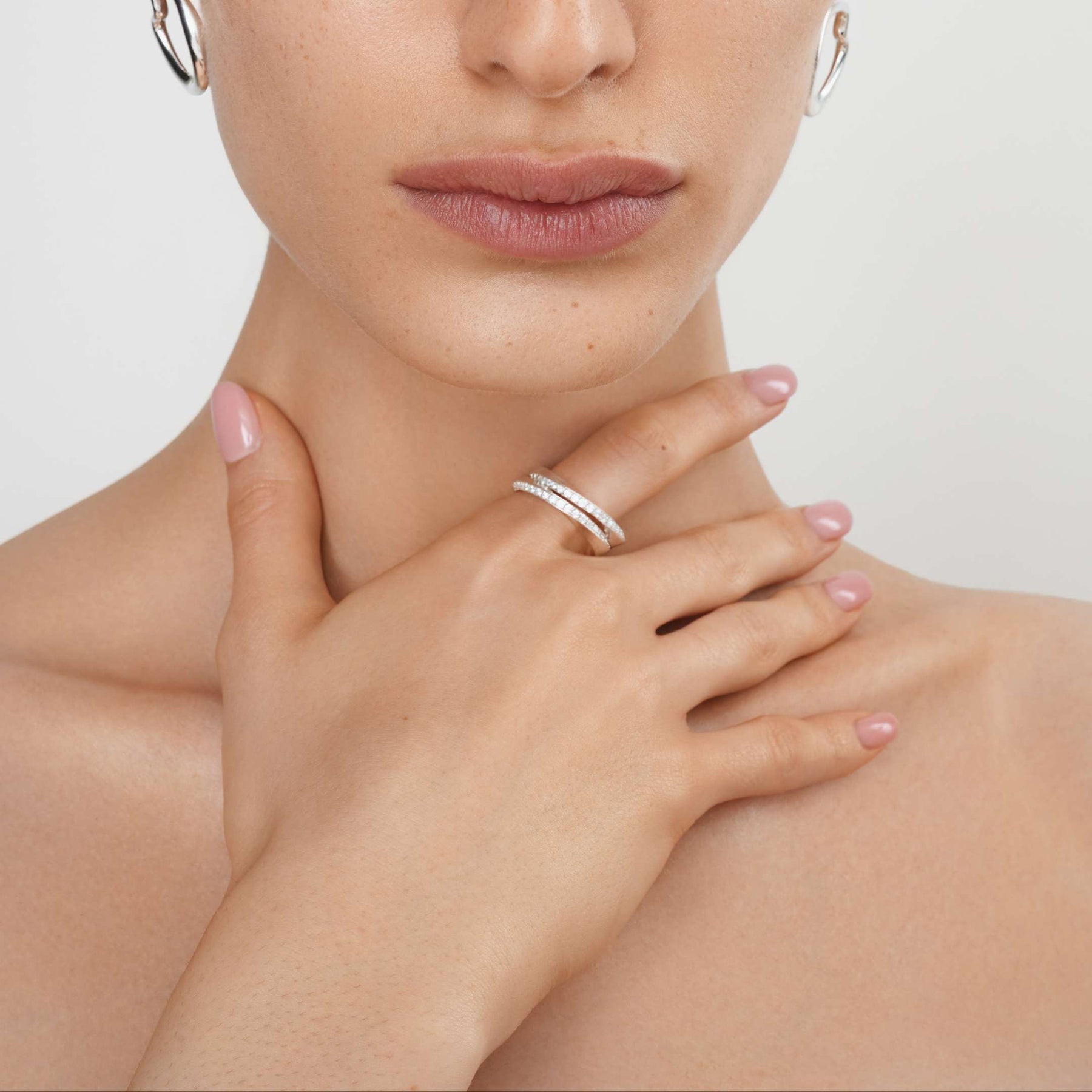 Lilo Ring with Diamonds - Silver