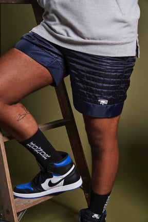 “GAME DAY” Quilted Shorts - Navy
